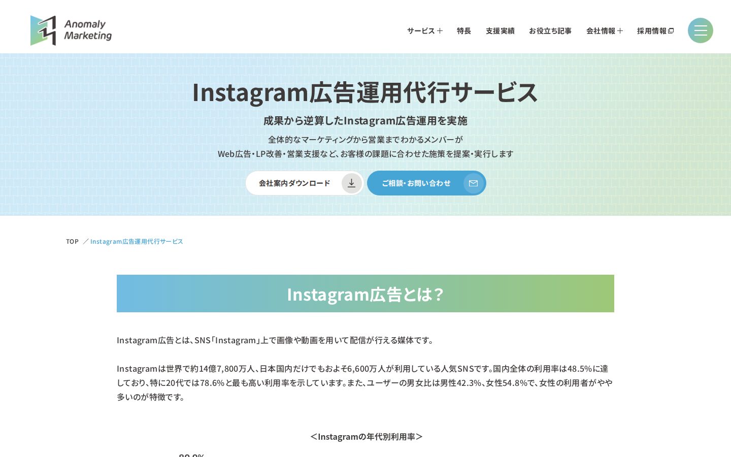 アノマリーマーケティング株式会社の公式サイト