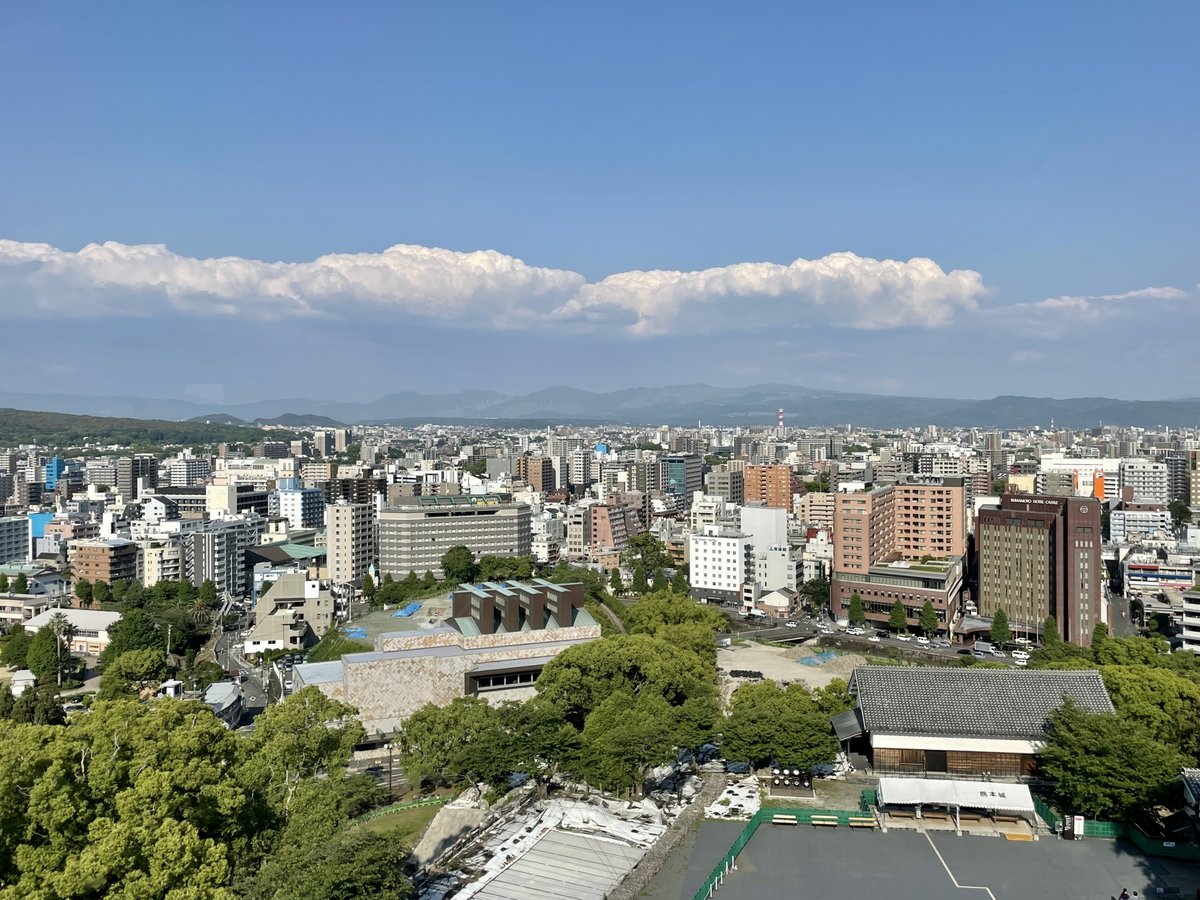 熊本城天守閣からの眺望