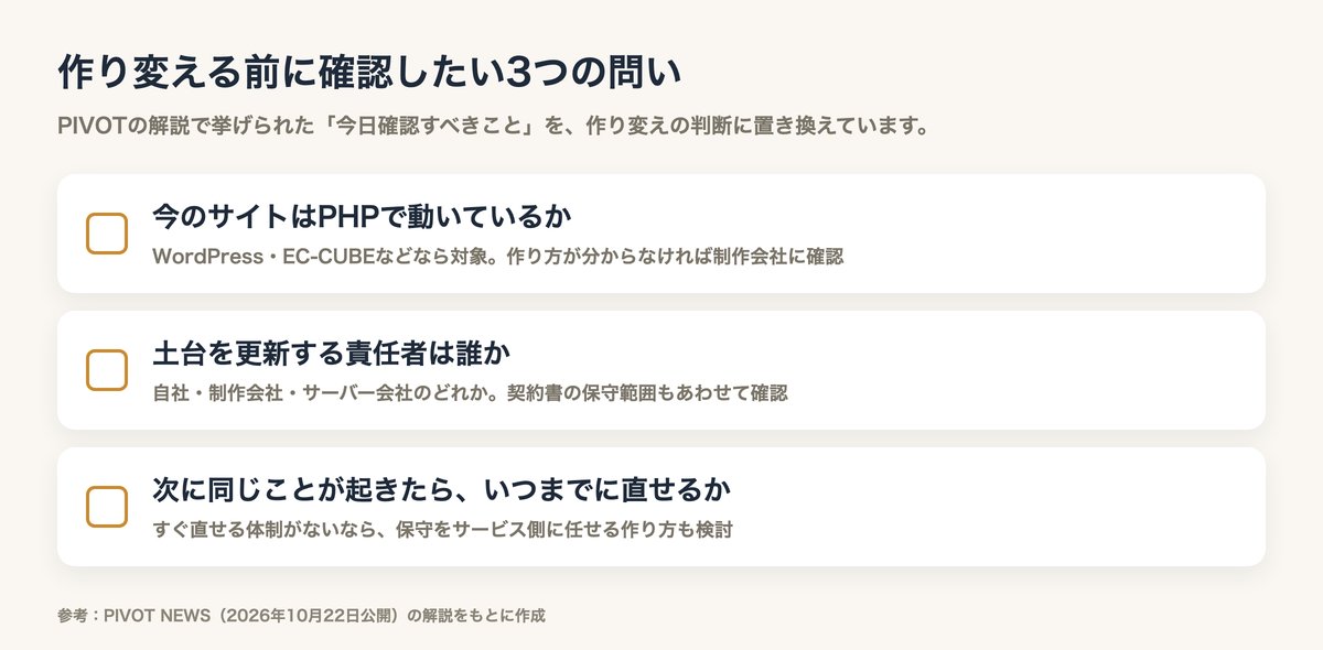 php2shell騒動で見えた「作った後」の問題